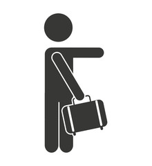 business man male silhouette isolated icon