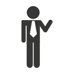 business man male silhouette isolated icon