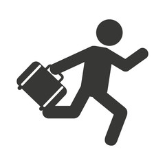 business man male silhouette isolated icon