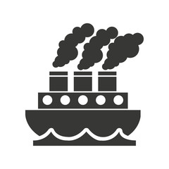 Naklejka premium ship boat isolated icon