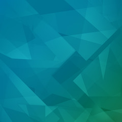Abstract green and blue polygonal mosaic background