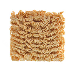 asian ramen instant noodles isolated on white background