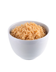 Noodles isolated on white