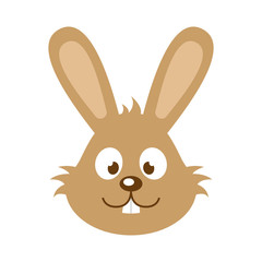 cute rabbit isolated icon design