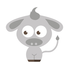 cute cartoon donkey icon