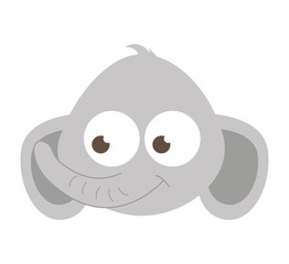 cute elephant isolated icon