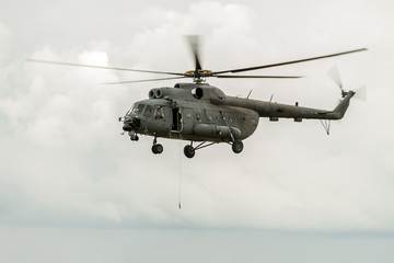Fototapeta na wymiar Helicopter in rescue operation