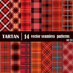 Set Tartan Seamless Pattern