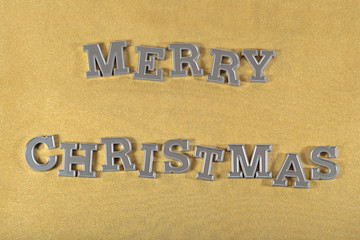 Merry christmas silver text