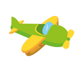 airplane cute toy isolated icon