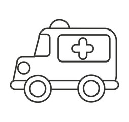 ambulance emergency toy icon