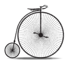Penny Farthing Dot Silhouette