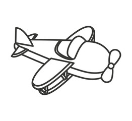 airplane cute toy isolated icon
