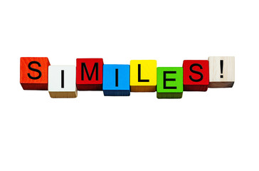 Similes, English language sign series for education & teaching.