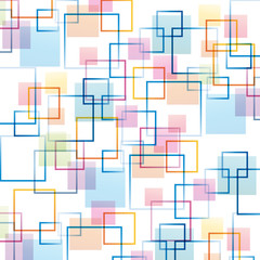 Vector squares background, concept of network