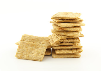 textured vegetable protein on white background