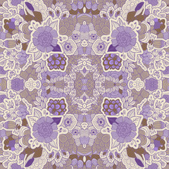 stock vector abstract seamless  pattern. orient floral ornament