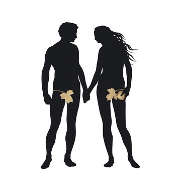 Adam And Eve With Golden Apple