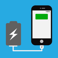 Battery Charging vector icon