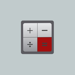 Calculator icon in flat style.