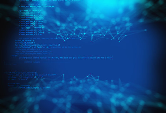 Programming code abstract technology background of software deve
