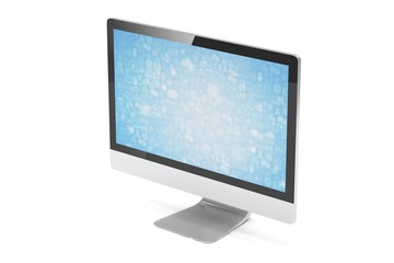 Modern Screen Monitor. 3d rendering.