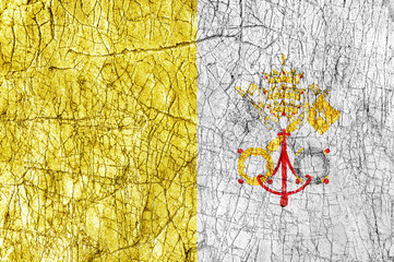 Grudge stone painted Vatican flag