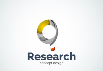 Magnifying glass logo template