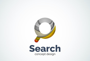 Magnifying glass logo template