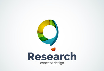 Magnifying glass logo template