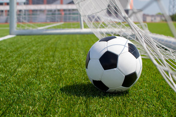 soccer ball in net