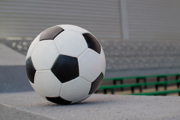 Fototapeta na wymiar soccer ball on stadium