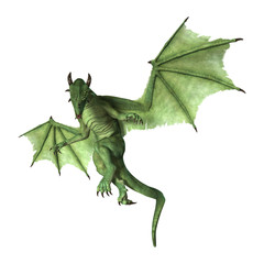 Fototapeta premium 3D Rendering Fantasy Dragon on White
