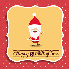 santa claus cute frame character icon vector isolated graphic