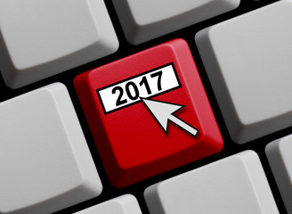 Computertastatur zeigt Jahr 2017