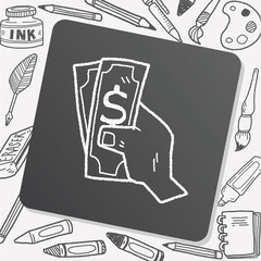 money doodle drawing