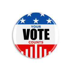 3d usa vote button