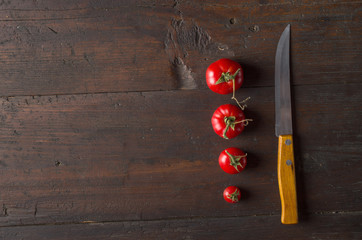 tomatoes and a sharp knife