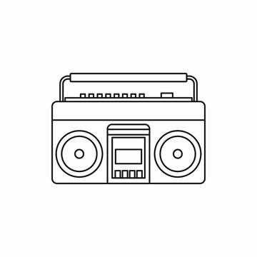 recommend clip art: Recorder icon in outline style isolated on white background. Music symbol