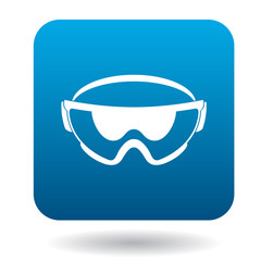 Safety glasses icon in simple style on a white background