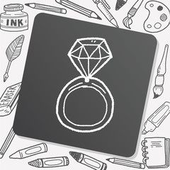 diamond ring doodle drawing