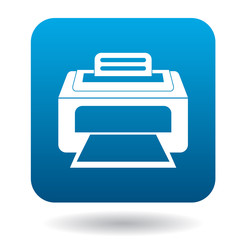 Printer icon in simple style on a white background