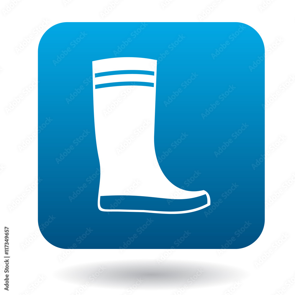 Poster boot icon in simple style on a white background