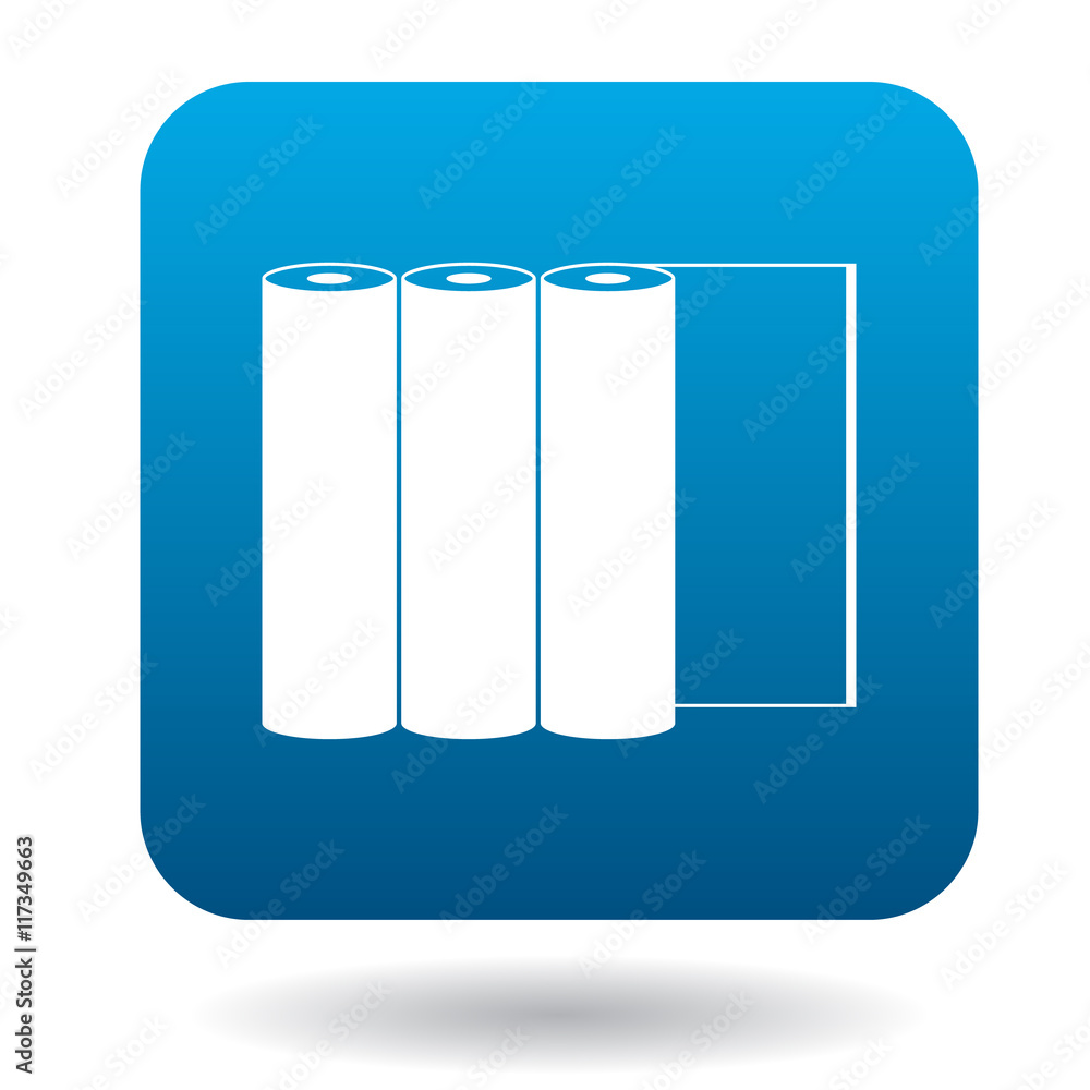Poster paper rolls icon in simple style on a white background