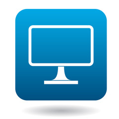 Computer monitor icon in simple style on a white background