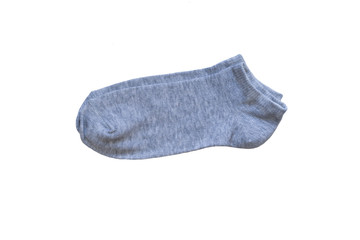 Grey socks isolated on a white background