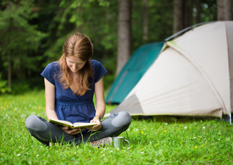 girl with book