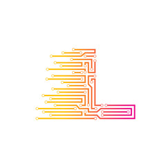 Letter L logo design template,technology,electronics,digital,logotype