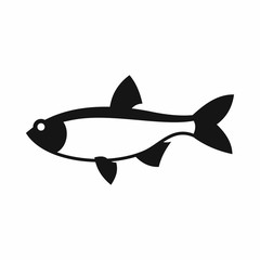Rudd fish icon in simple style isolated vector illustration