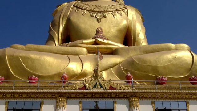 Rakhine Buddha statue at the Mahar Kyain Thit Sar Shin Pagoda, North Okkalarpa, Yangon, Myanmar